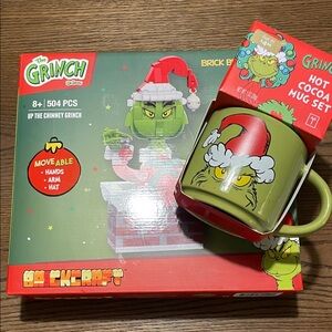 Dr. Seuss Grinch Mug and Brick Set - Green and Red